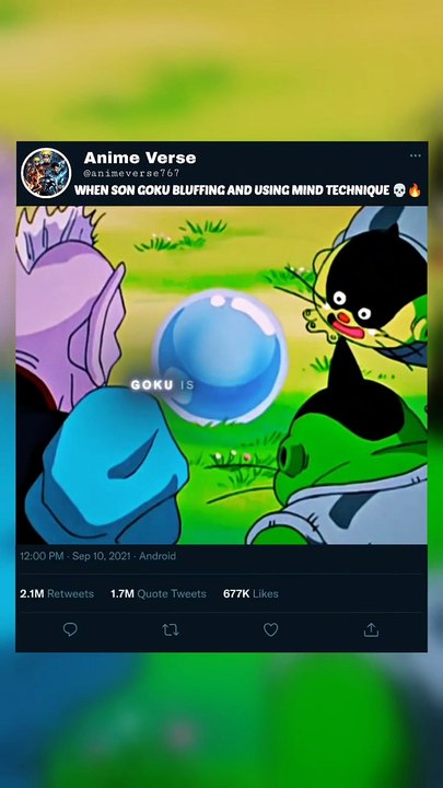WHEN SON GOKU BLUFFING AND USING MIND TECHNIQUE 💀🔥