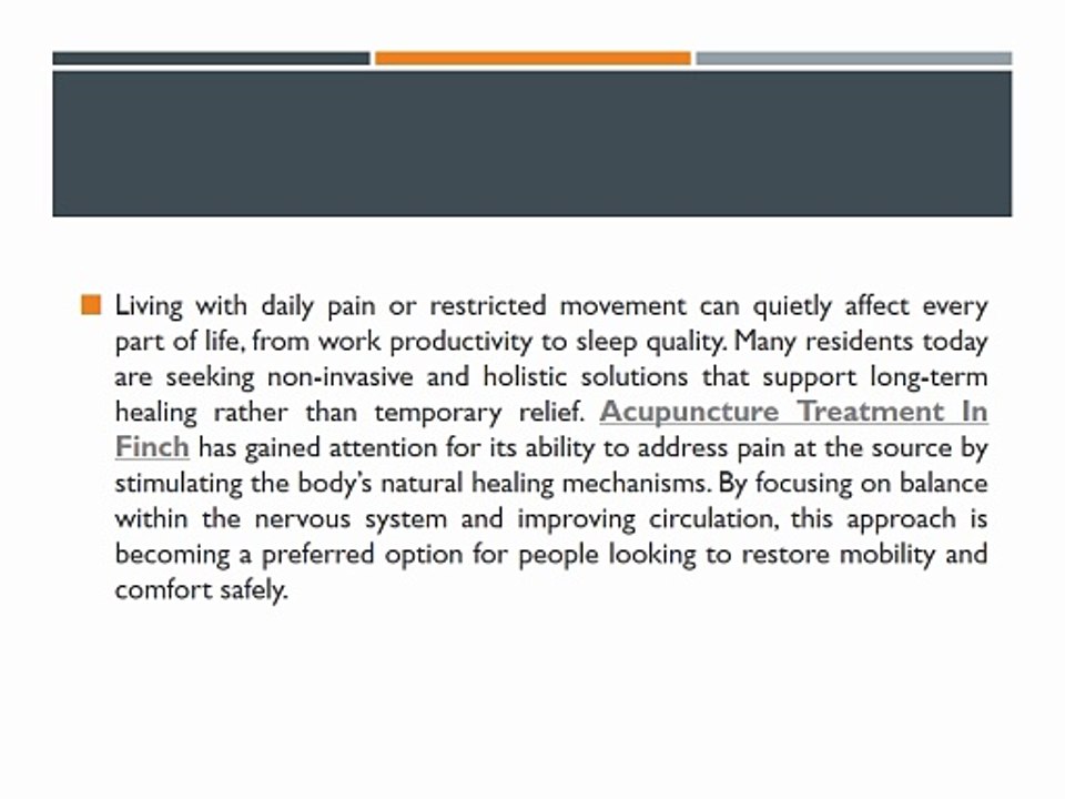 How Modern Pain Management Is Improving Everyday Mobility in Finch