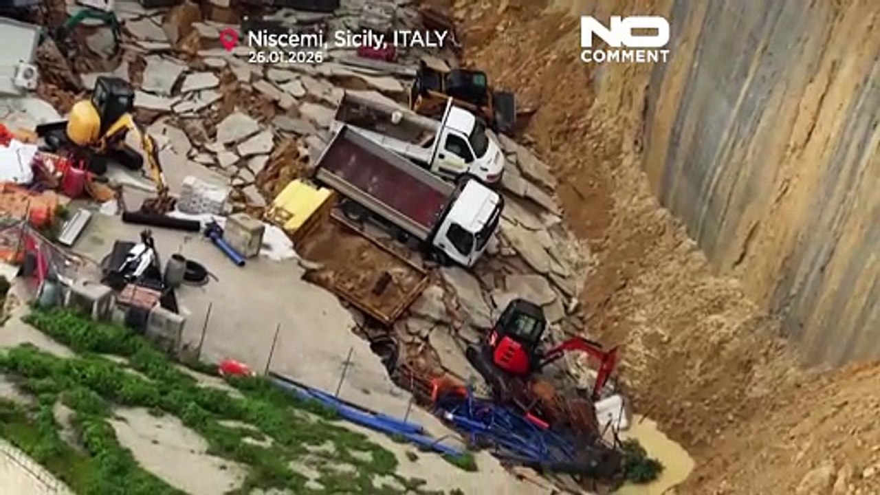 Cientos de personas evacuadas en Niscemi, Sicilia, tras un deslizamiento de tierras