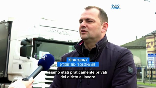 I camionisti bloccano i valichi di frontiera nei Balcani occidentali