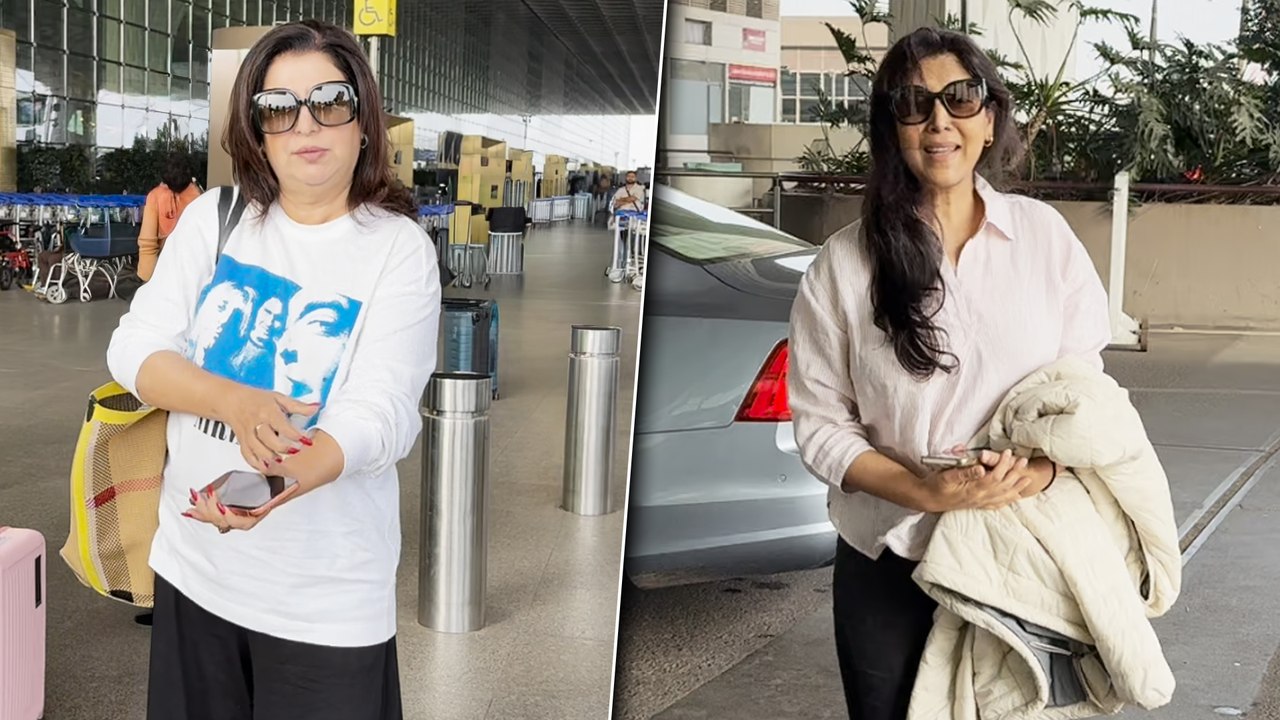 Mumbai Airport Diaries - Farah Khan & Dilip Ki Jodi Aur Bade Achhe Lagte Hain Sakshi Tanwar Ji | Spotted
