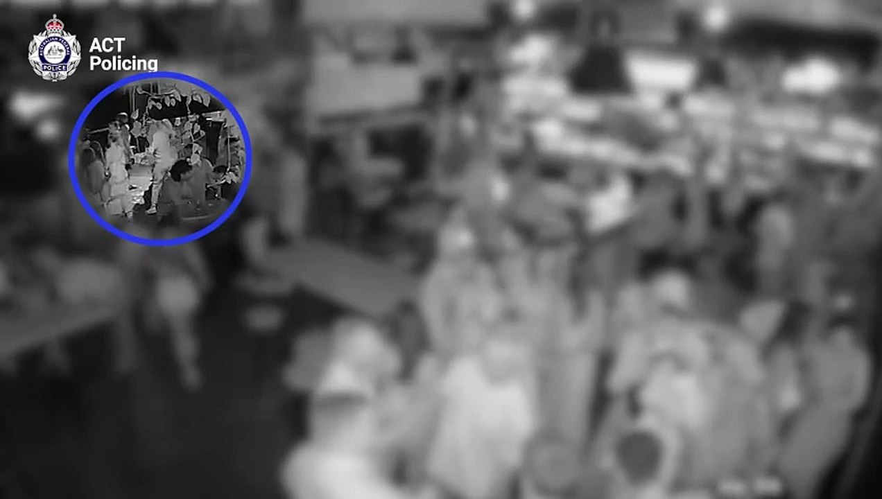Braddon bar assault captured on CCTV cameras