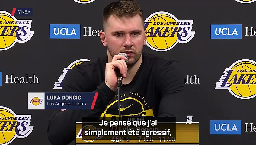 Lakers - Doncic : "J'ai simplement été agressif"