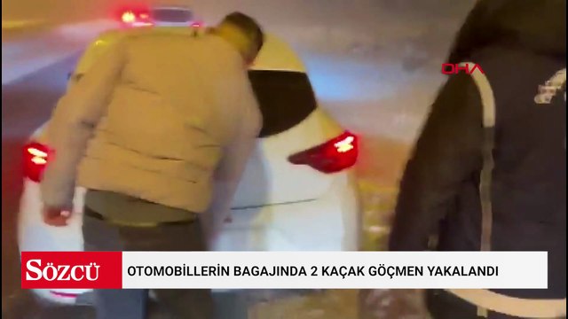 Otomobillerin bagajında 2 kaçak göçmen yakalandı