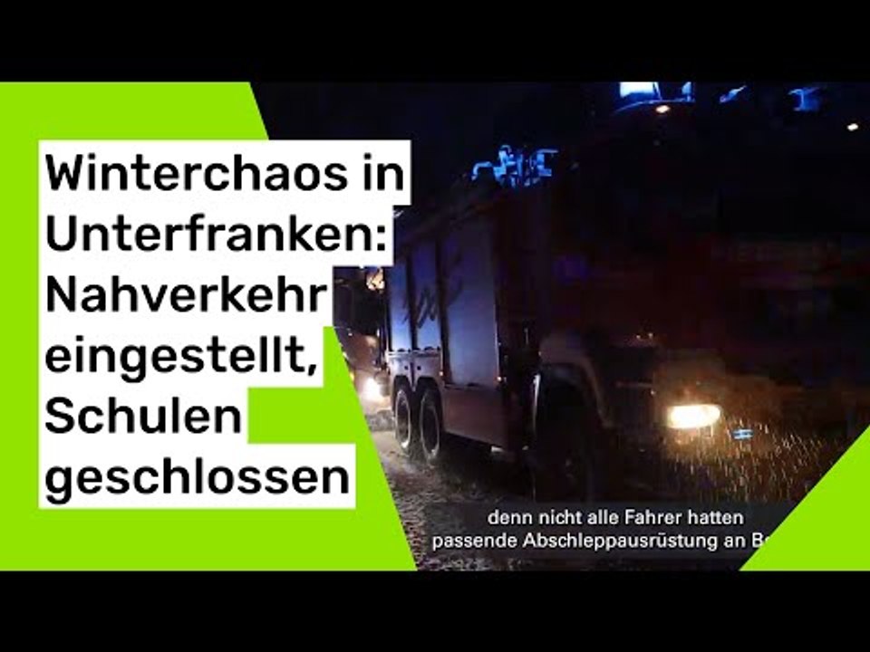 Winterchaos in Unterfranken: Nahverkehr eingestellt, Schulen geschlossen