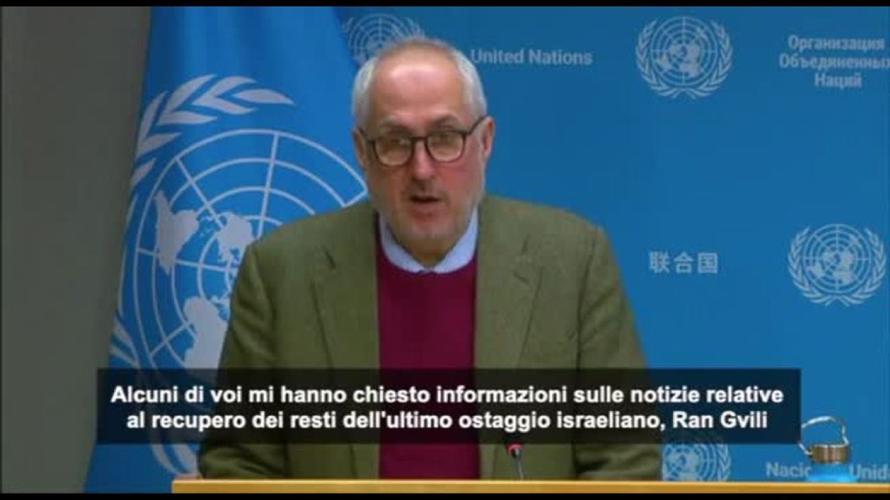 L'Onu: Bene il ritorno degli ultimi resti degli ostaggi di Gaza