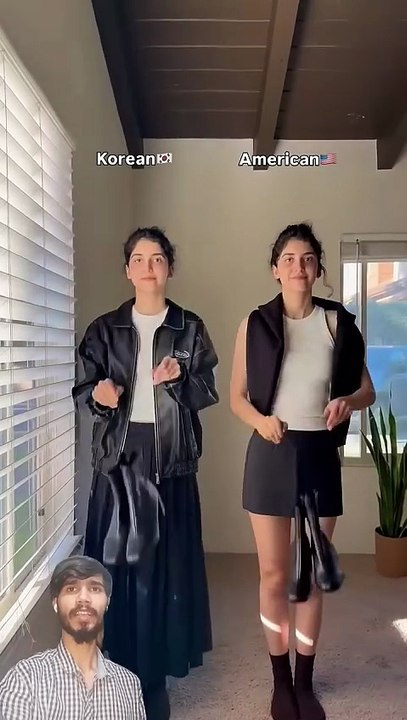 Korean vs American style🤩 #outfit #ootd #fashion #outfitideas #outfit