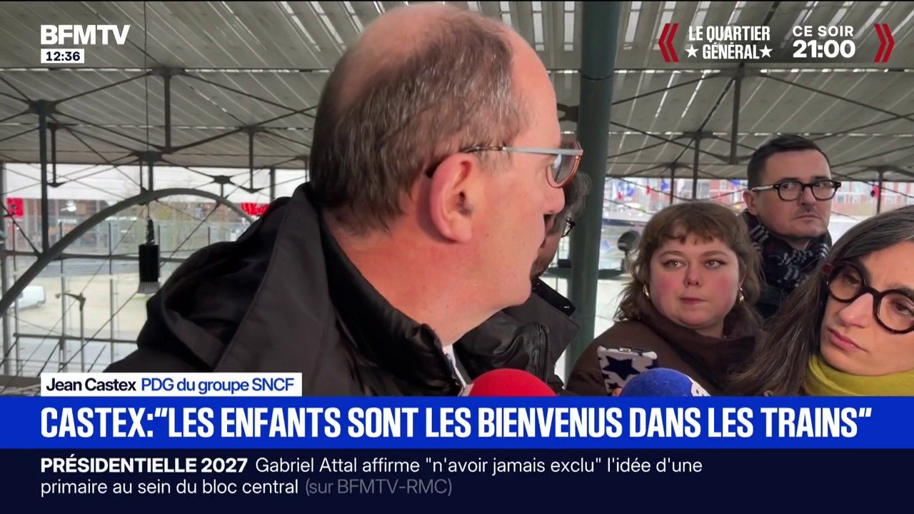 TGV: "Les enfants sont les bienvenus dans les trains", réagit Jean Castex, PDG de la SNCF, après la polémique "No kids" de l'offre Optimum Plus