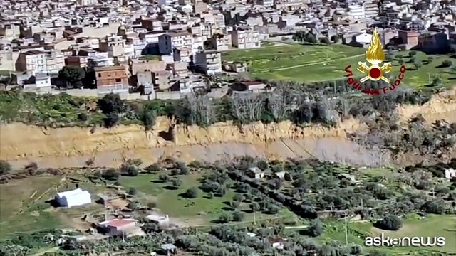 Frana a Niscemi, le operazioni di soccorso nella zona colpita