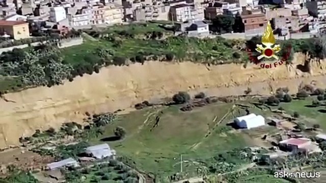 Frana a Niscemi, le operazioni di soccorso nella zona colpita
