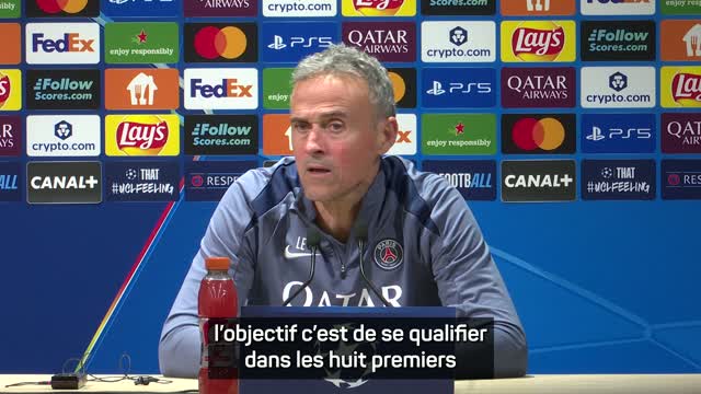 PSG - Luis Enrique : "L'objectif c'est de se qualifier dans les huit premiers"