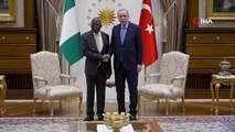 Cumhurbaşkanı Erdoğan ve Nijerya Cumhurbaşkanı Tinubu, beraberindeki heyetlerle bir araya geldi