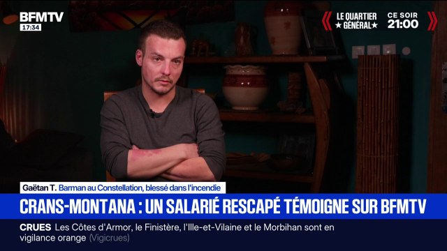 IIs auraient pu prendre des nouvelles, savoir si ont allait bien : Gaëtan, barman au Constellation et blessé lors de l'incendie de Crans-Montana, témoigne à propos des propriétaires du bar