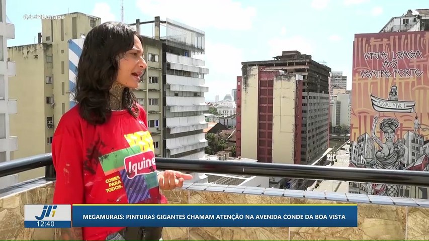 Megamurais: pinturas gigantes chamam atenção na Avenida Conde da Boa Vista