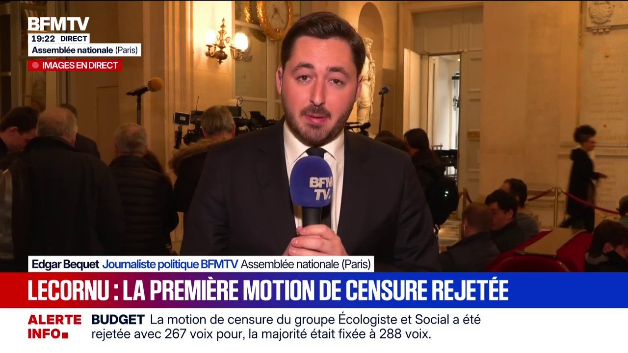 La motion de censure déposée contre Sébastien Lecornu par la gauche non socialiste rejetée par l'Assemblée nationale