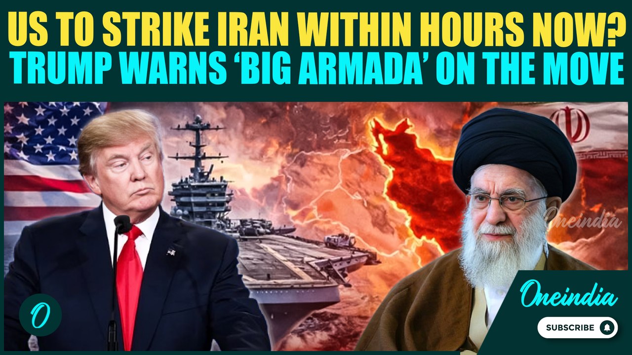 U.S. Vs Iran War: Trump WARNS Khamenei ‘VERY POWERFUL Armada’ Moving Toward Iran | ‘Will Use If…’