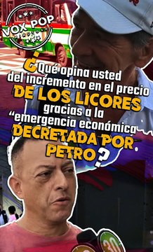¿ Qué opina usted del incremento en el precio de los licores gracias a la Emergencia Económica decretada por Petro