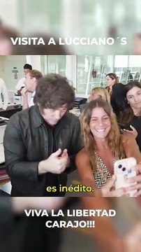 Milei visita la heladería Lucciano´s en Mar del Plata