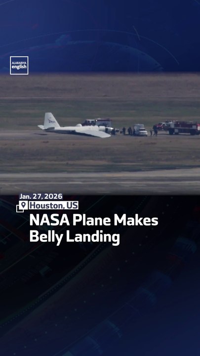 NASA Plane Makes Belly Landing