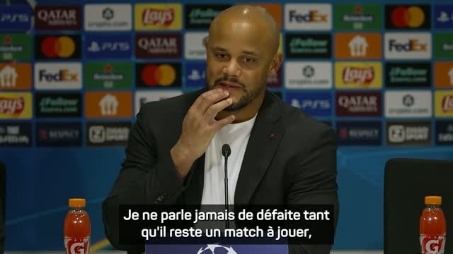 Bayern - Kompany : Je ne parle jamais de défaite