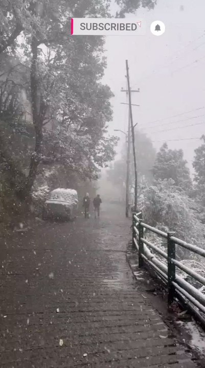 Snowfall in Mussoorie finally