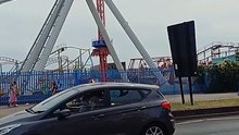 Children up in the air at Adventure Island. Southend on Sea