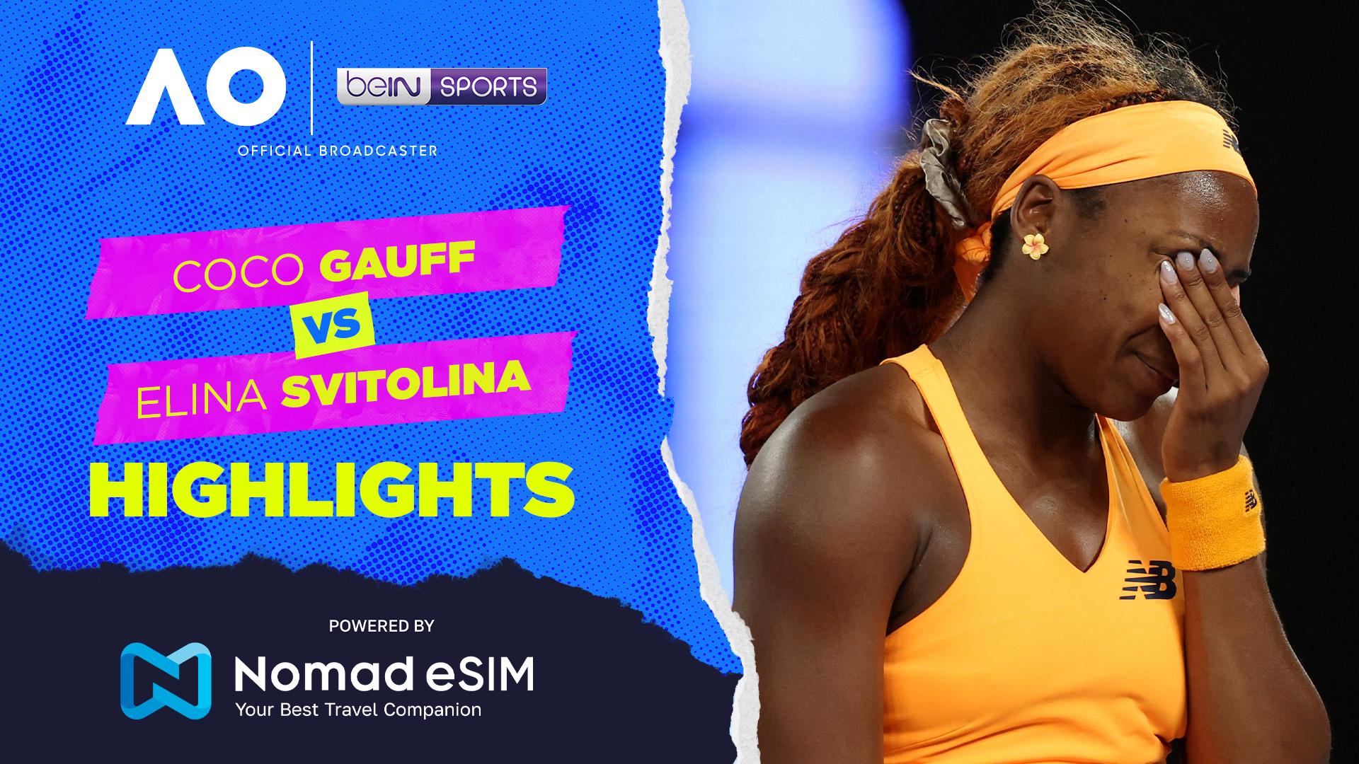 Coco Gauff vs Elina Svitolina | Match Highlights | Australian Open 2026