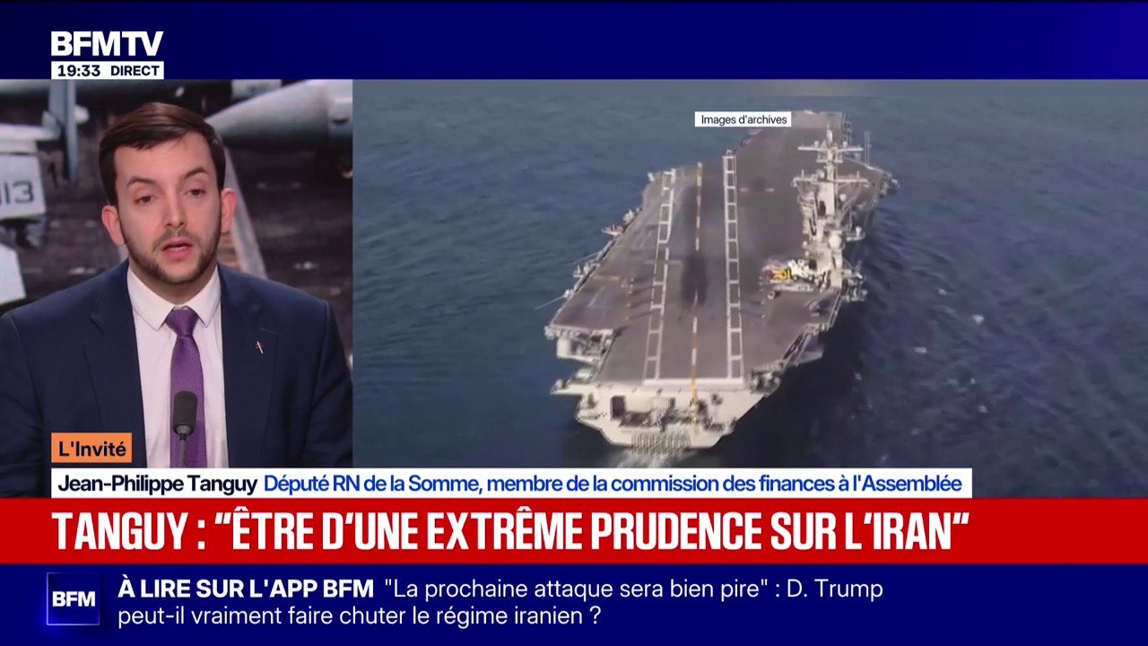 “Il faut être d’une extrême prudence sur les interventions étrangères qui visent à renverser un régime”, observe Jean-Philippe Tanguy, député du Rassemblement National