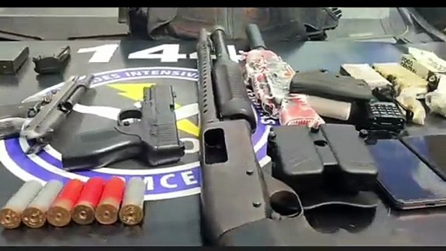 Armas e munições apreendidas com suspeitos de integrar uma organização criminosa em São Benedito