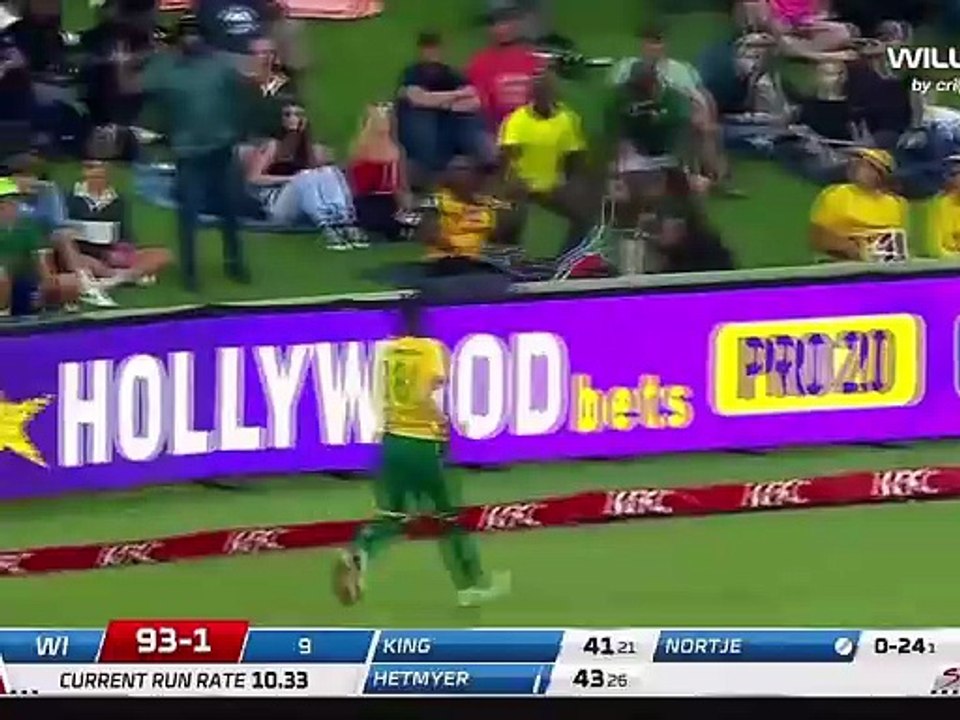 WI vs SA 2nd T20 1st innings full highlights west indies vs south africa