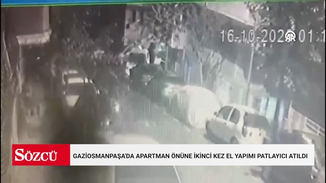 Gaziosmanpaşa'da apartman önüne ikinci kez el yapımı patlayıcı atıldı