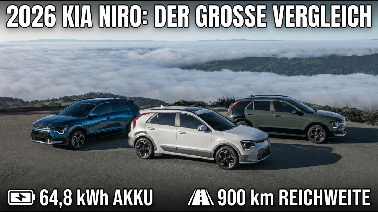 2026 Kia Niro EV, Hybrid & PHEV im großen Vergleich