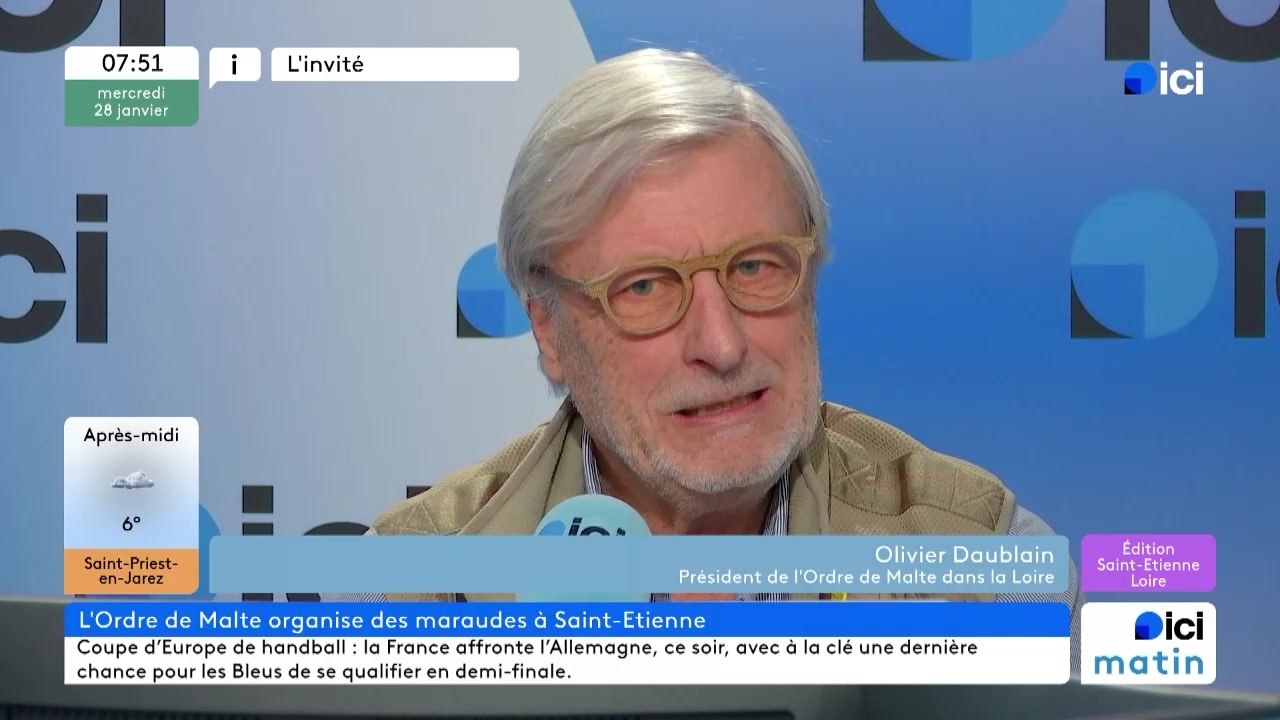 Olivier Daublain, délégué départemental de l'Ordre de Malte dans la Loire