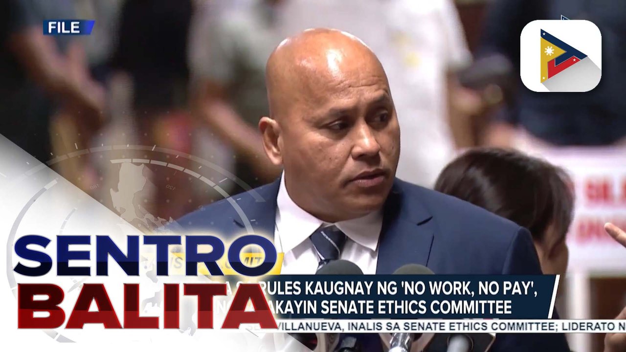 Sen. Dela Rosa at Sen. Villanueva, inalis sa Senate Ethics Committee; posibleng suspenson sa sahod ni Sen. Dela Rosa, pinag-aralan ayon kay Sen. Lacson | ulat ni Louisa Erispea