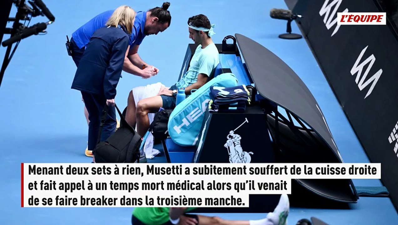 Largement mené, Novak Djokovic qualifié pour les demi-finales de l'Open d'Australie après l'abandon de Lorenzo Musetti - Tennis - Open d'Australie