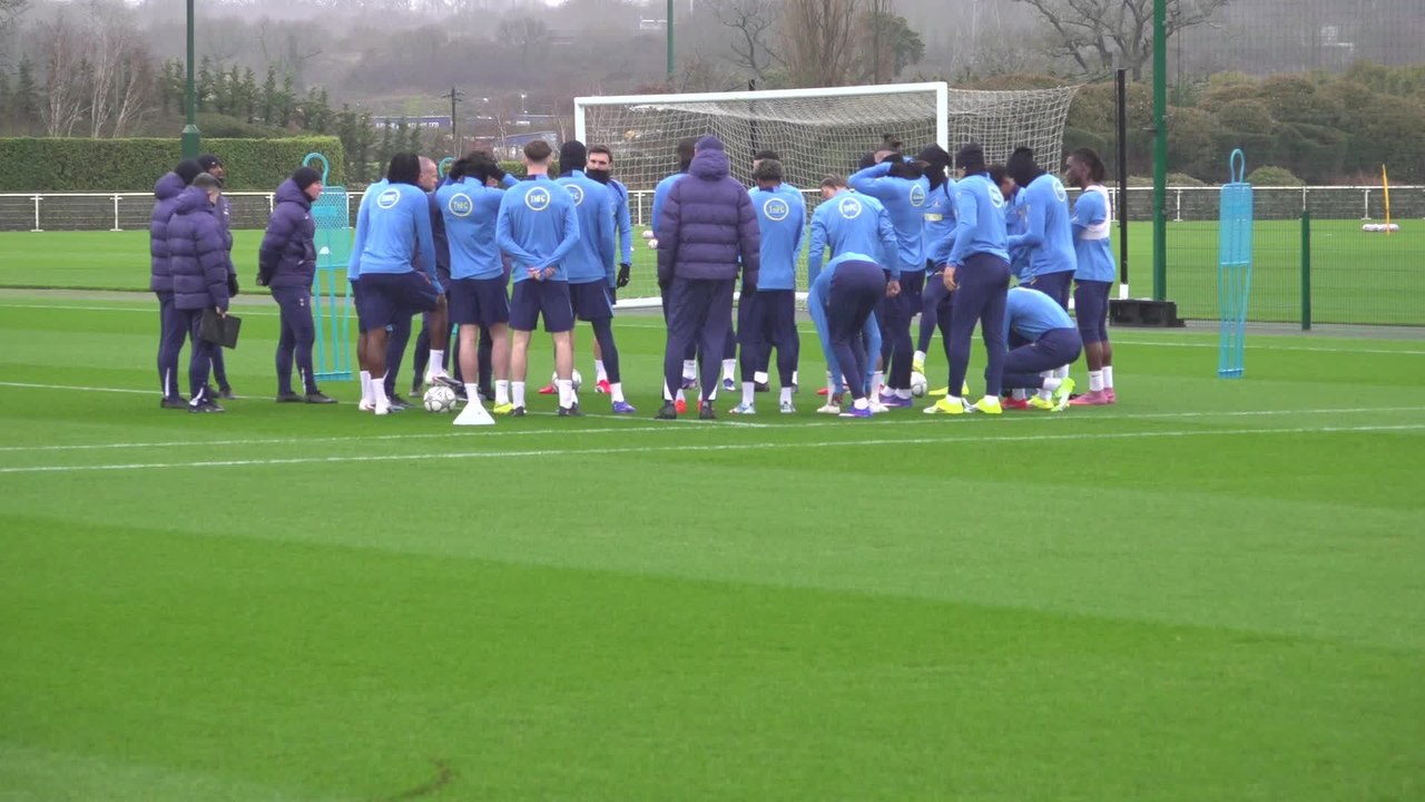 Tottenham train for Eintracht Frankfurt Champions League game