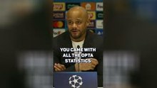 ‘You came with your Opta statistics!’ – Kompany