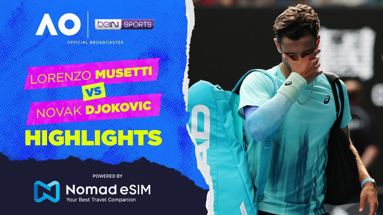 Lorenzo Musetti vs Novak Djokovic | Match Highlights | Australian Open 2026
