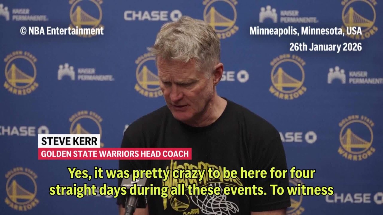 'It was pretty crazy to be here' - Steve Kerr reflects on the unrest in Minneapolis during the Golden State Warriors' road trip in the NBA