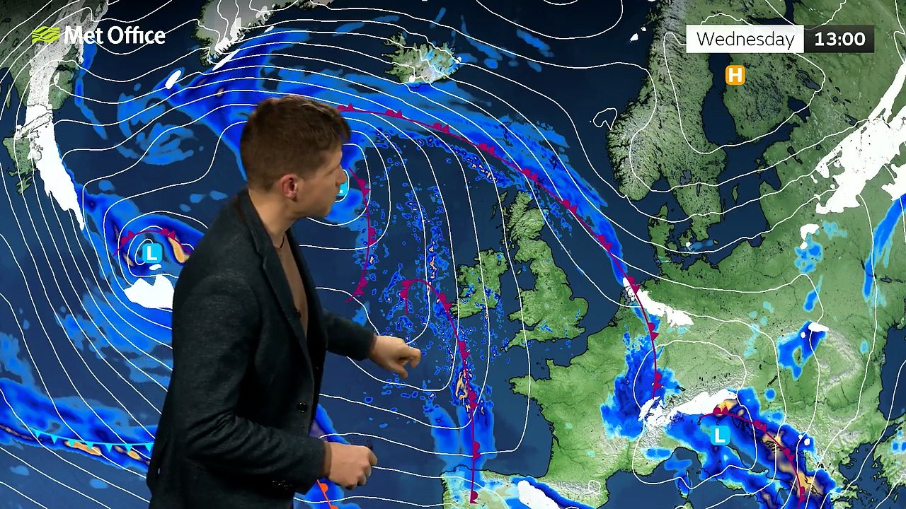 Met Office Wednesday Afternoon Weather Forecast 28/01/2026