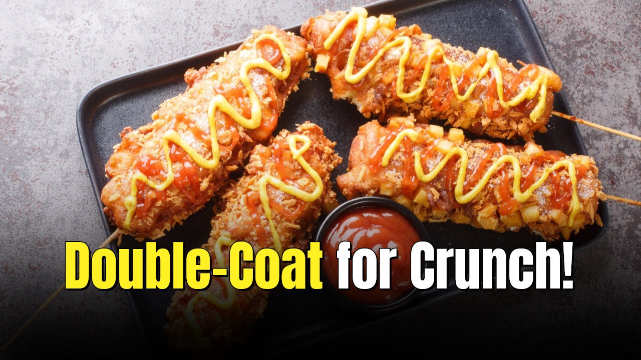 Cheesy Korean Rice Corn Dogs