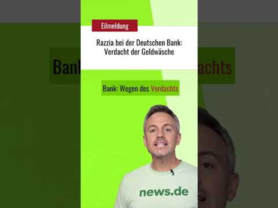 Razzia bei der Deutschen Bank: Verdacht der Geldwäsche