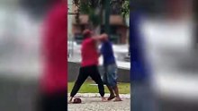 Vídeo mostra briga entre dois homens no Centro de Ponta Grossa