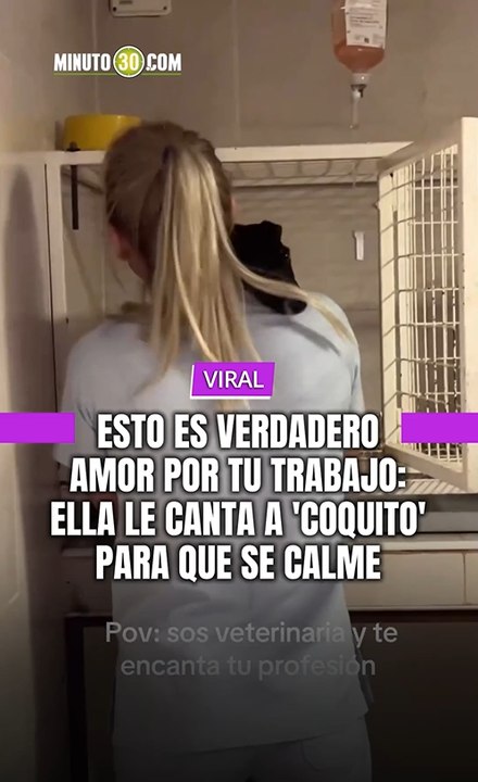 Esto es verdadero amor por tu trabajo: Ella le canta a " Coquito" para que se calme