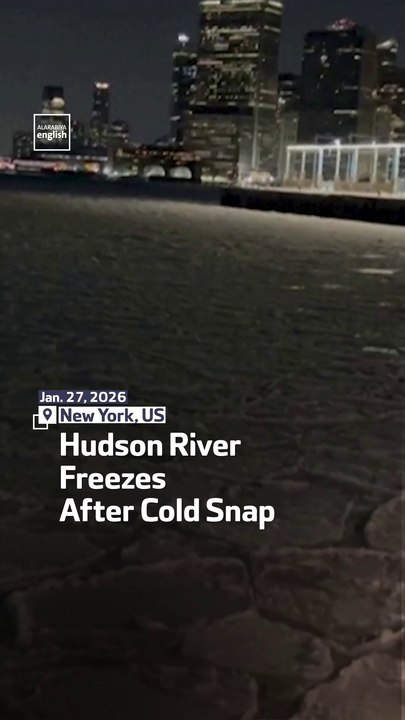 Hudson River Freezes After Cold Snap