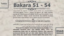 Esad Mansur - Bakara Suresi Tefsiri 51-54