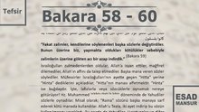 Esad Mansur - Bakara Suresi Tefsiri 58-60