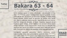 Esad Mansur - Bakara Suresi Tefsiri 63-64