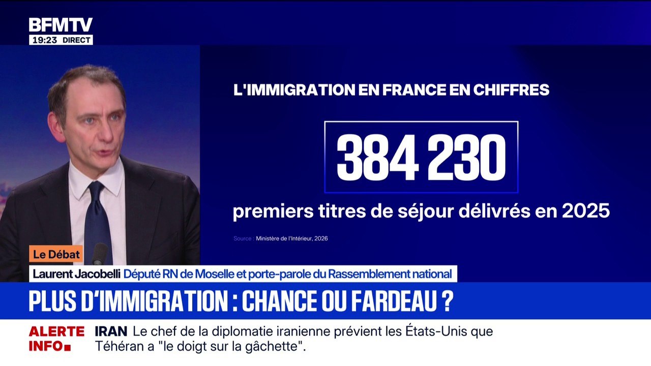 Immigration: Laurent Jacobelli, porte-parole du RN, appelle à "de la rigueur (...) et ne plus accepter toute la misère du monde"