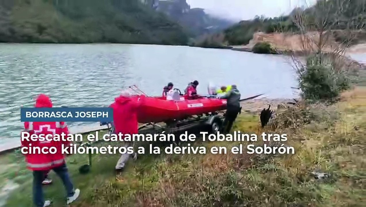 Rescatan el barco de Tobalina tras 5 kilómetros a la deriva